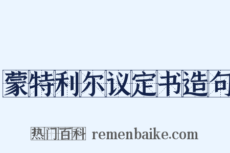 蒙特利尔议定书造句是什么意思的图片